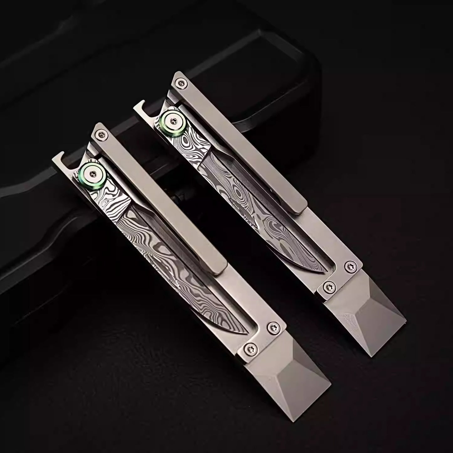 Damascus Pry Bar | Multi Knife | EDC Bottle Opener Tool