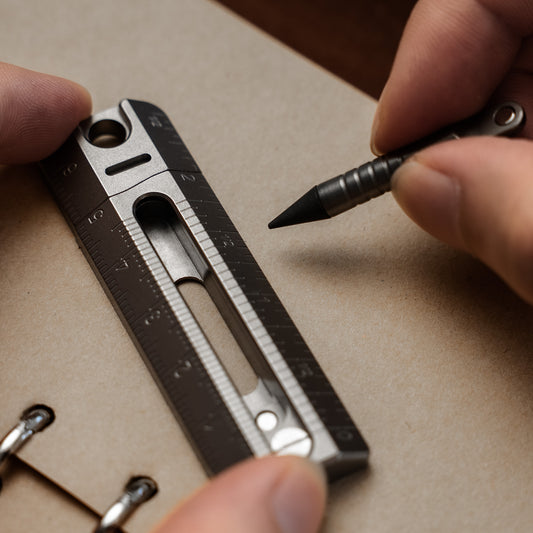 Titanium EDC Versatile Ruler