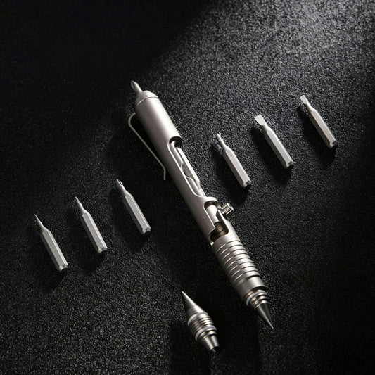 Titanium Tactical Bolt-Action Multi-Tool Pen