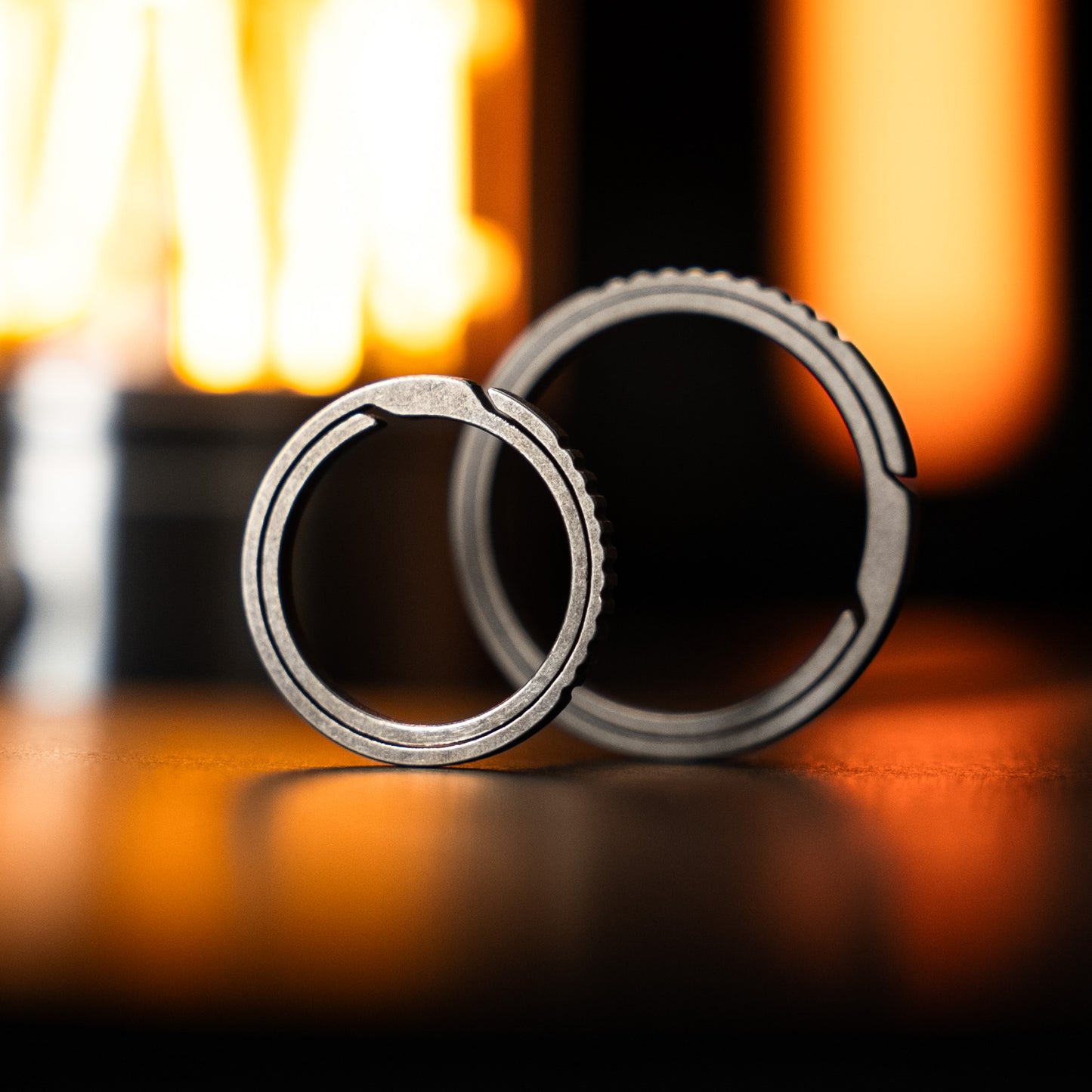 Titanium Key Rings for Keychain (2pcs)