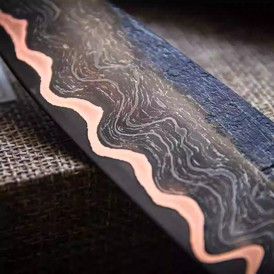 Damascus Pocket Knife Little Pudding EDC Camping Knife