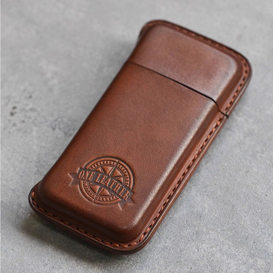 ONE LEATHER Portable Ultra-Slim Cigarette Case (10 Sticks)