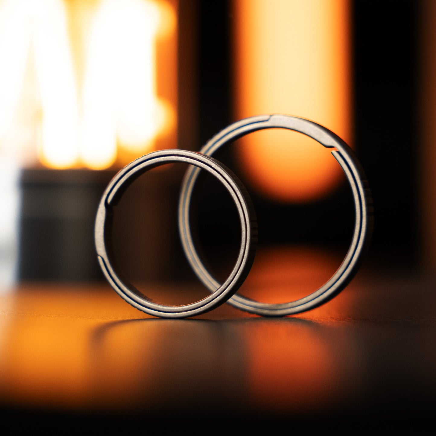 Titanium Key Rings for Keychain (2pcs)