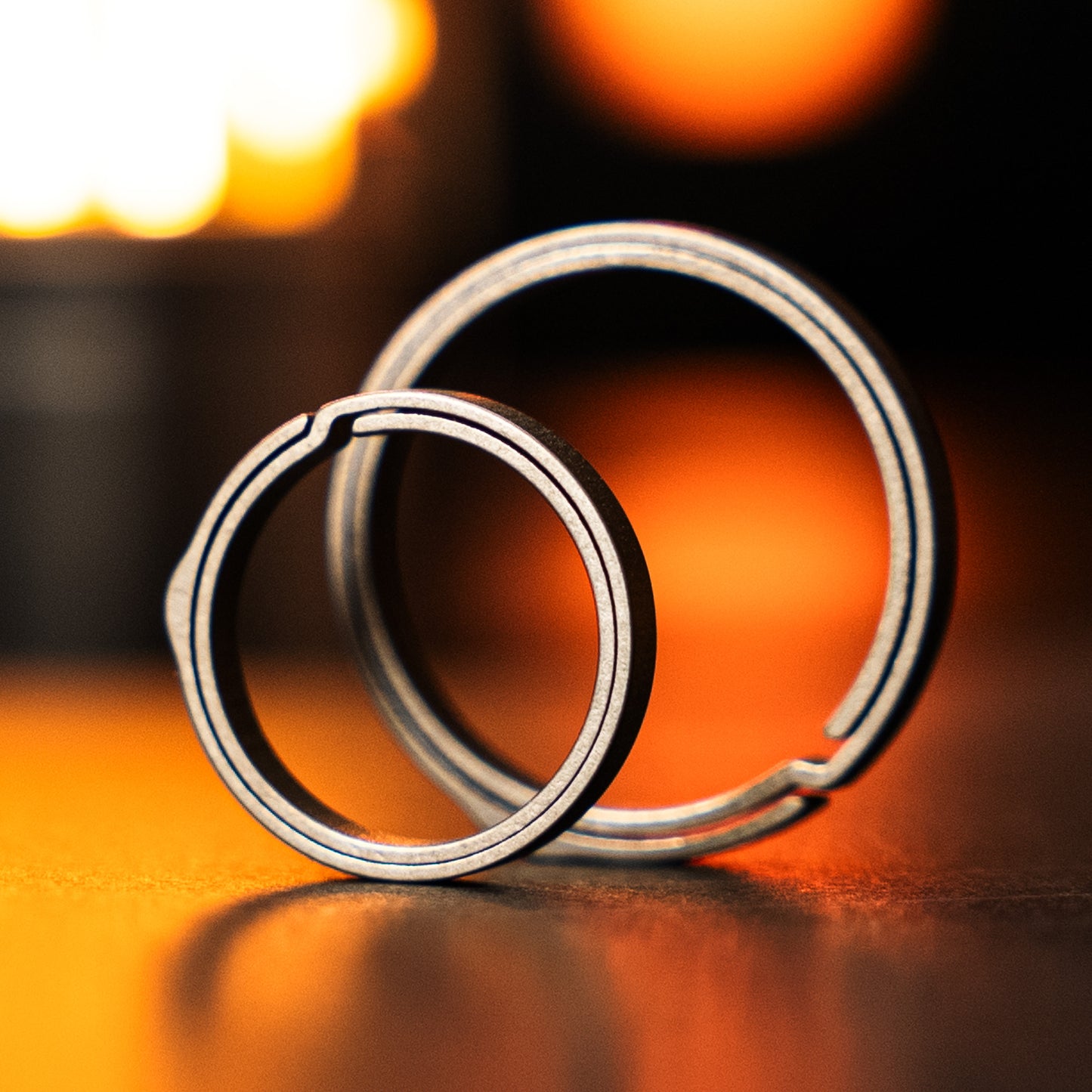 Titanium Key Rings for Keychain (2pcs)