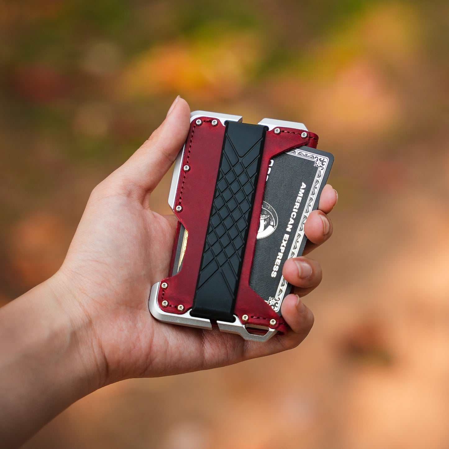 LAIR Card Holder Wallet (Red Leather)