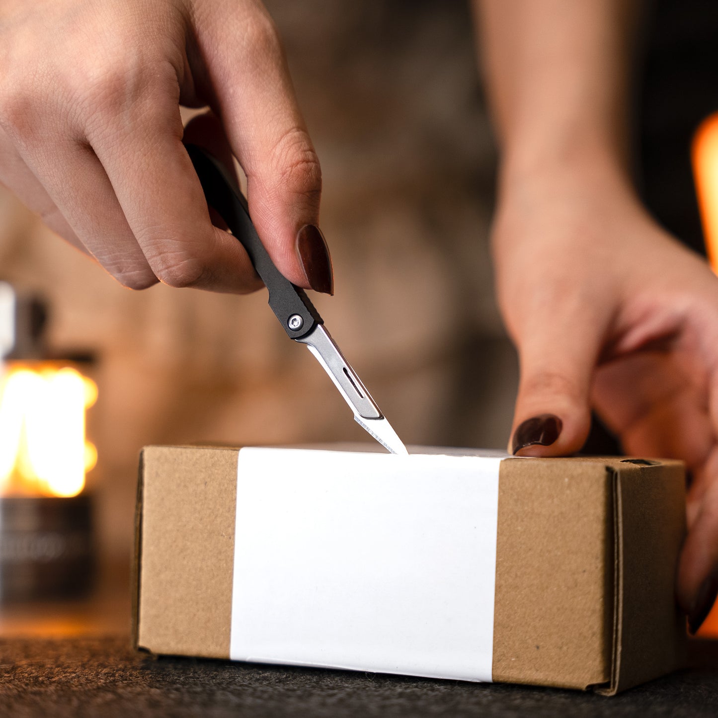 CT10 Stainless Steel Folding Scalpel Medical Folding Knife(Black)