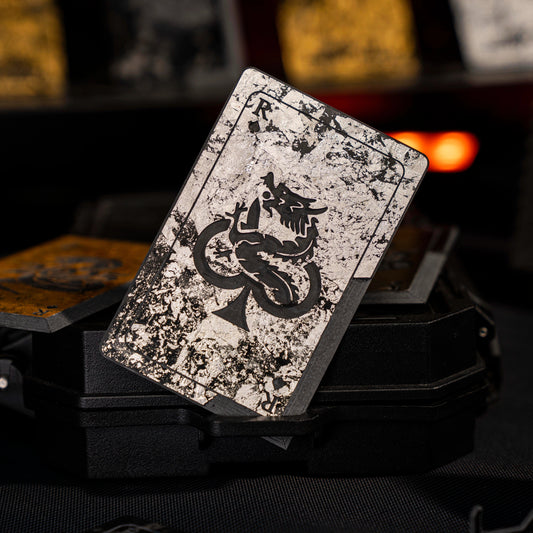 Extremely Premium LAB Gold Foil Forged Carbon Fiber Knife Card