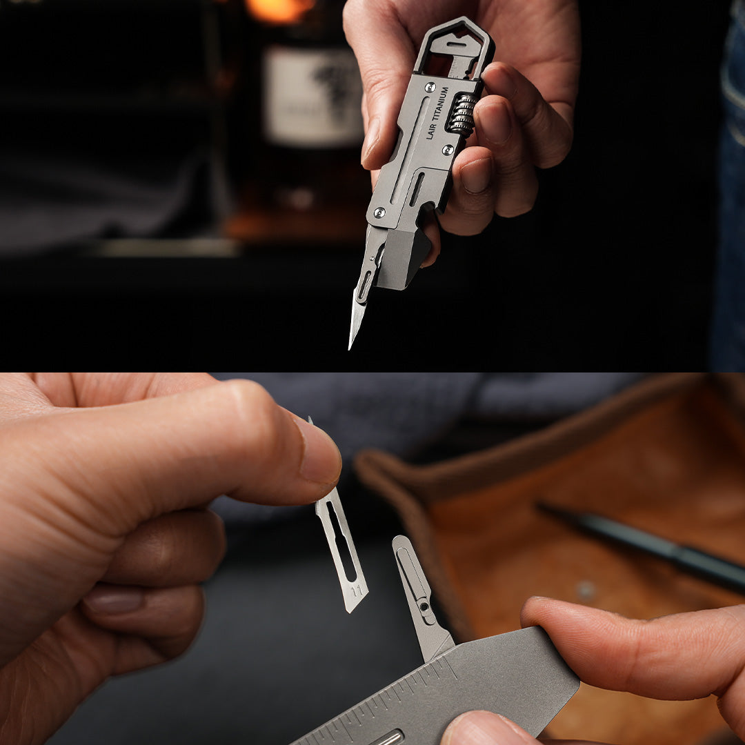 K-01 Titanium EDC Prybar with Knife,Wrench and Opener