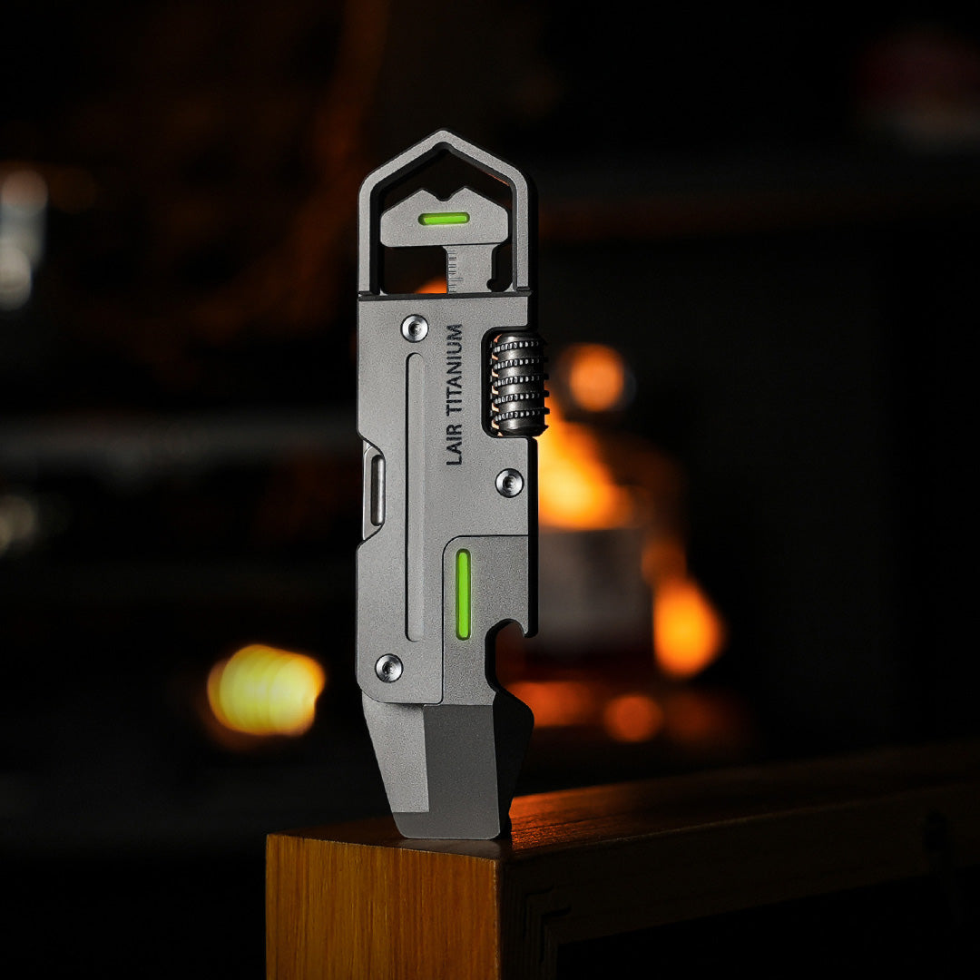 K-01 Titanium EDC Prybar with Knife,Wrench and Opener