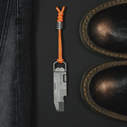 K-01 Titanium EDC Prybar with Knife,Wrench and Opener