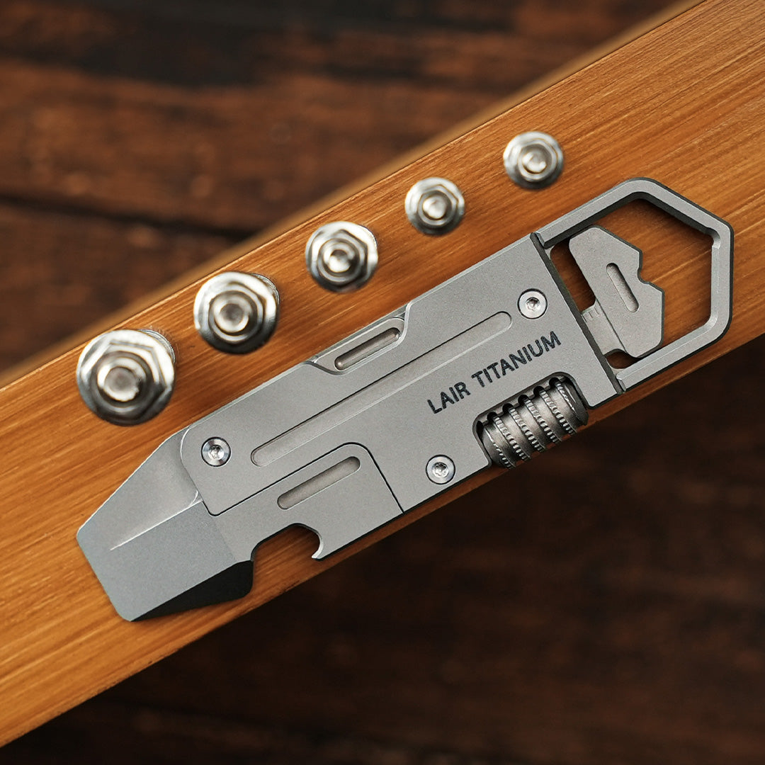K-01 Titanium EDC Prybar with Knife,Wrench and Opener
