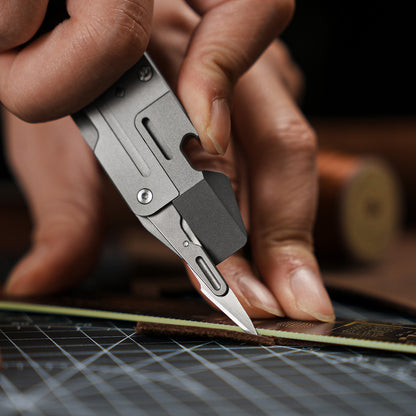 K-01 Titanium EDC Prybar with Knife,Wrench and Opener