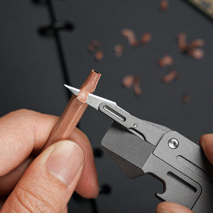 K-01 Titanium EDC Prybar with Knife,Wrench and Opener