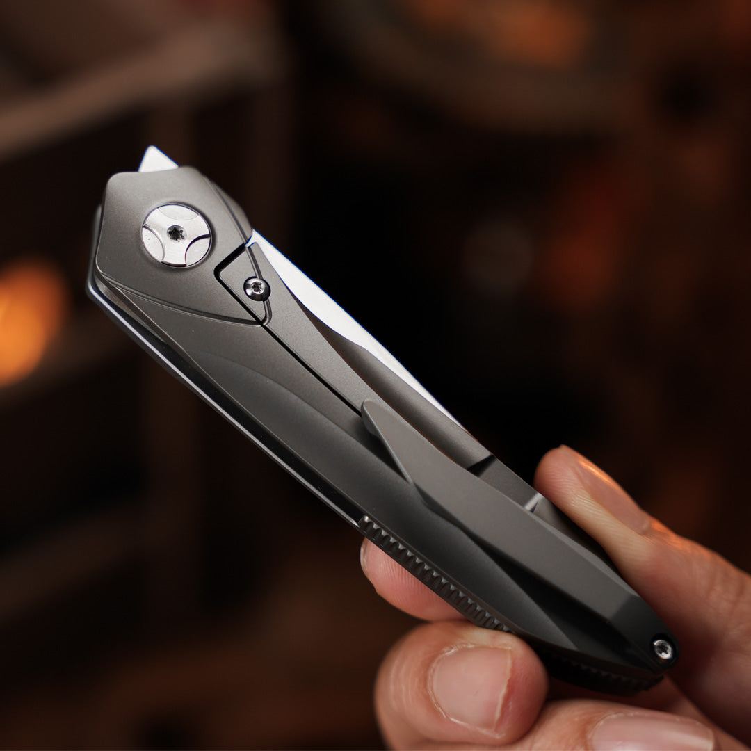 SFX-1 Silver Fox | Titanium EDC Pocket Knife With VG10 Blade – LAIR