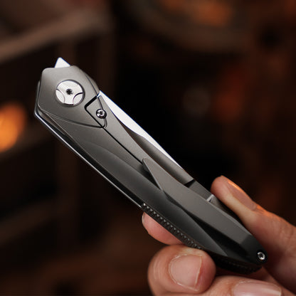 SFX-1 Silver Fox | Titanium EDC Pocket Knife With VG10 Blade