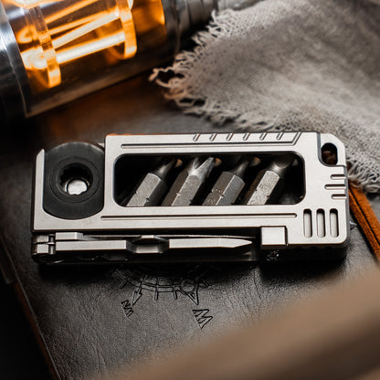 Titanium 8-in-1 Magnetic Screwdriver Integrated Pocket Multi-Tool