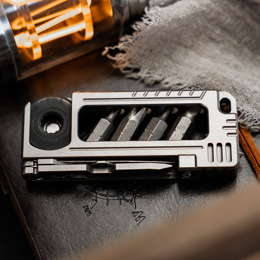 Titanium 8-in-1 Magnetic Screwdriver Integrated Pocket Multi-Tool