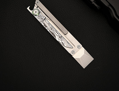 Damascus Pry Bar | Multi Knife | EDC Bottle Opener Tool