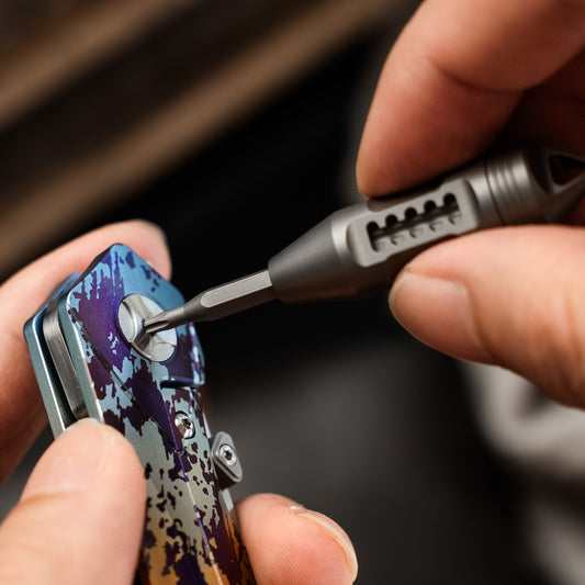 The Dark Fire: Titanium Pendant Lantern With Pen and Screwdriver
