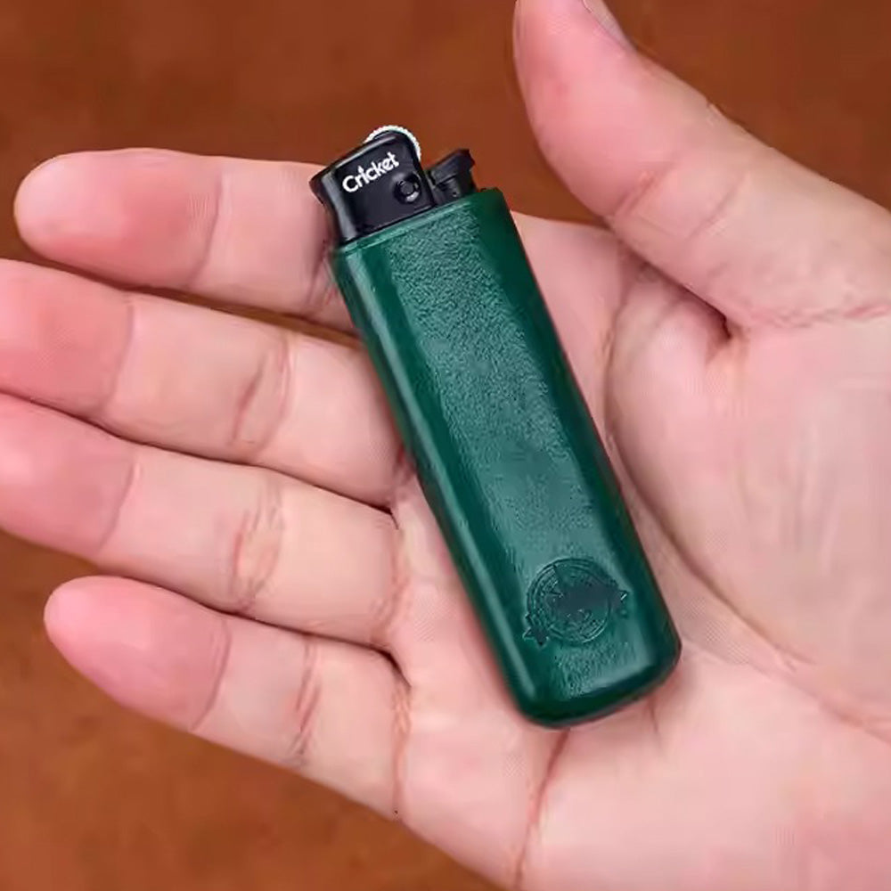 ONE LEATHER Veg-Tan Leather Sleeve for Cricket Lighter