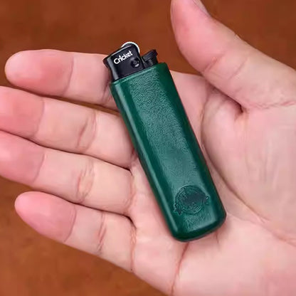 ONE LEATHER Veg-Tan Leather Sleeve for Cricket Lighter