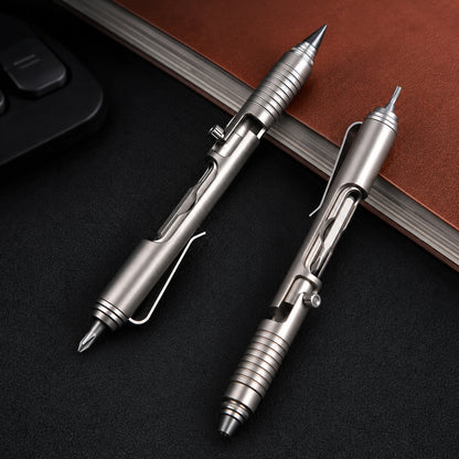 Titanium Tactical Bolt-Action Multi-Tool Pen