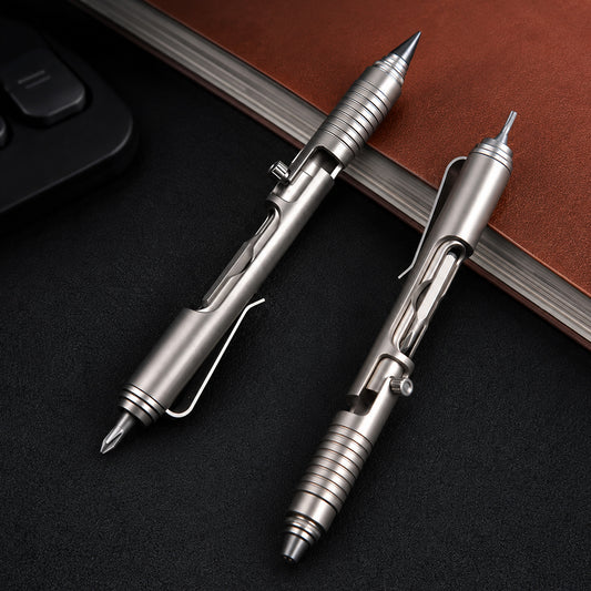 Titanium Tactical Bolt-Action Multi-Tool Pen