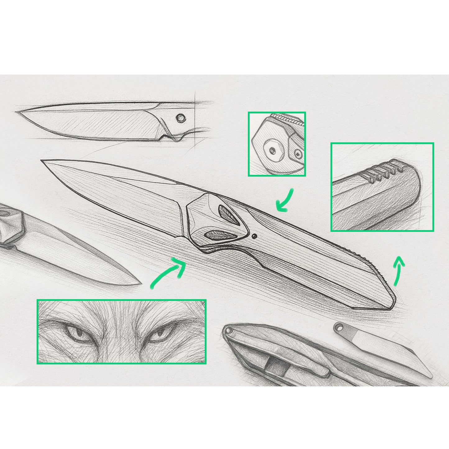 SFX-1 Silver Fox | Titanium EDC Pocket Knife With VG10 Blade