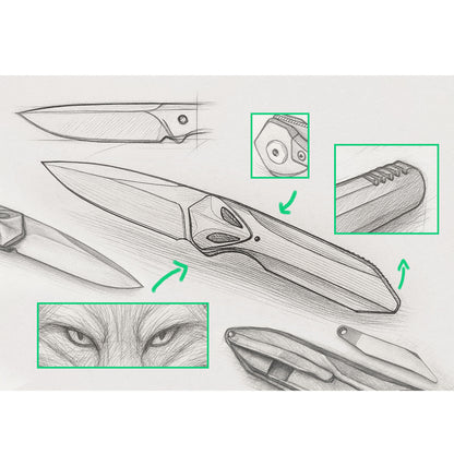 SFX-1 Silver Fox | Titanium EDC Pocket Knife With VG10 Blade