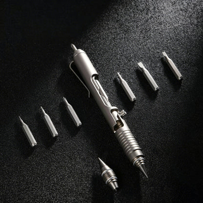 Titanium Tactical Bolt-Action Multi-Tool Pen