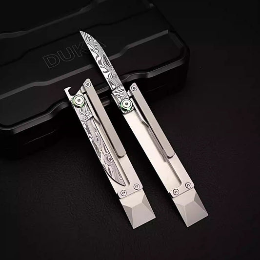 Damascus Pry Bar | Multi Knife | EDC Bottle Opener Tool