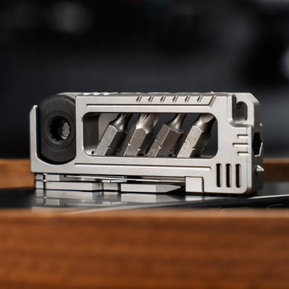 Titanium 8-in-1 Magnetic Screwdriver Integrated Pocket Multi-Tool