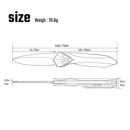 SFX-1 Silver Fox | Titanium EDC Pocket Knife With VG10 Blade