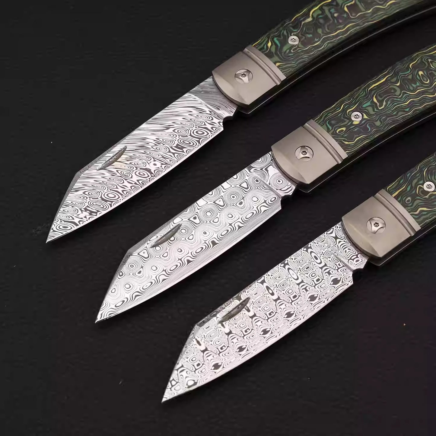 BILIDC Rui Powder Damascus Steel Folding Pocket Knife