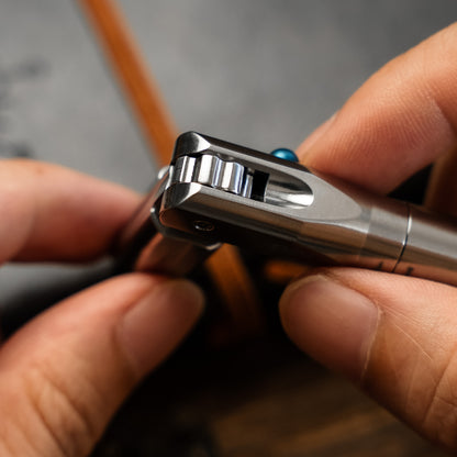 Titanium 1/4" Folding L-Shape Spinner Ratchet Screwdriver