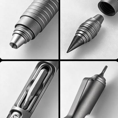 Titanium Tactical Bolt-Action Multi-Tool Pen
