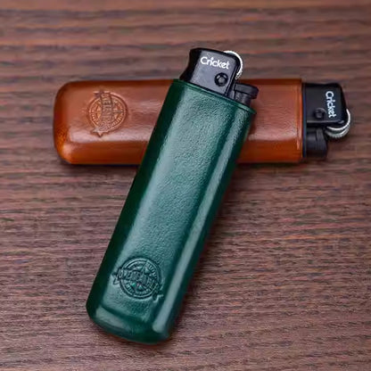 ONE LEATHER Veg-Tan Leather Sleeve for Cricket Lighter