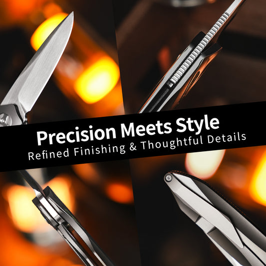 SFX-1 Silver Fox | Titanium EDC Pocket Knife With VG10 Blade