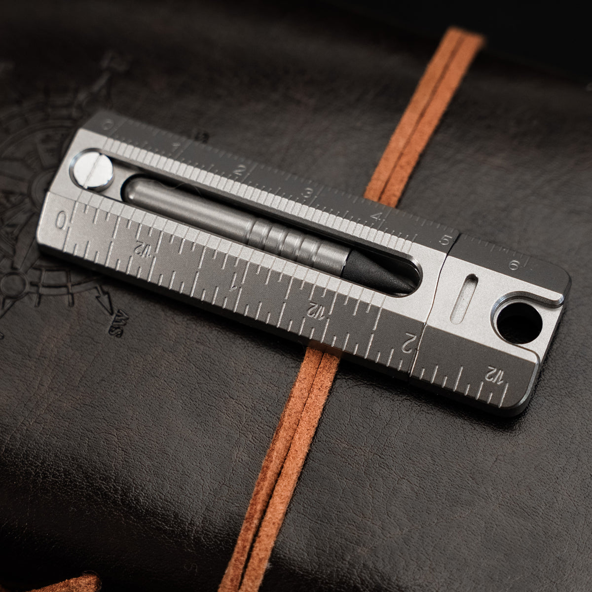 Titanium EDC Versatile Ruler