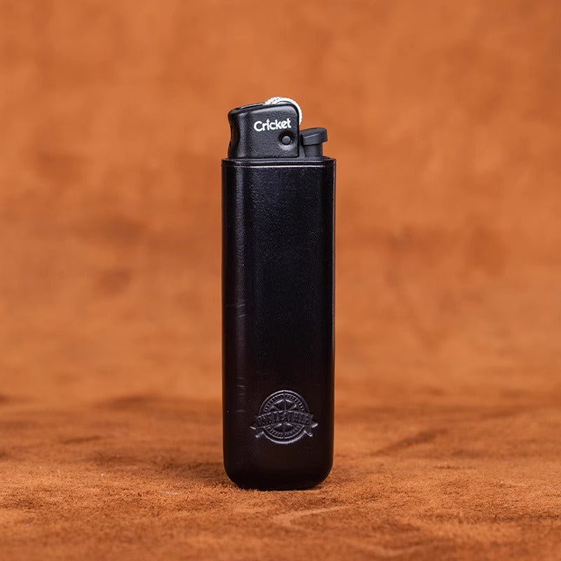 ONE LEATHER Veg-Tan Leather Sleeve for Cricket Lighter