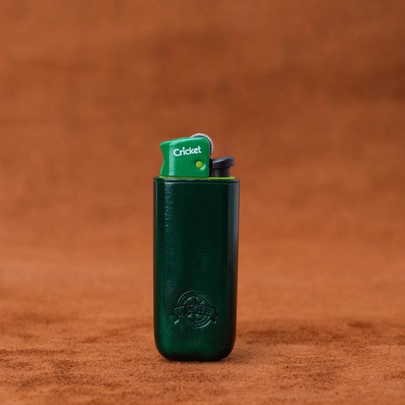 ONE LEATHER Veg-Tan Leather Sleeve for Cricket Lighter