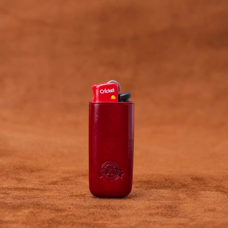 ONE LEATHER Veg-Tan Leather Sleeve for Cricket Lighter