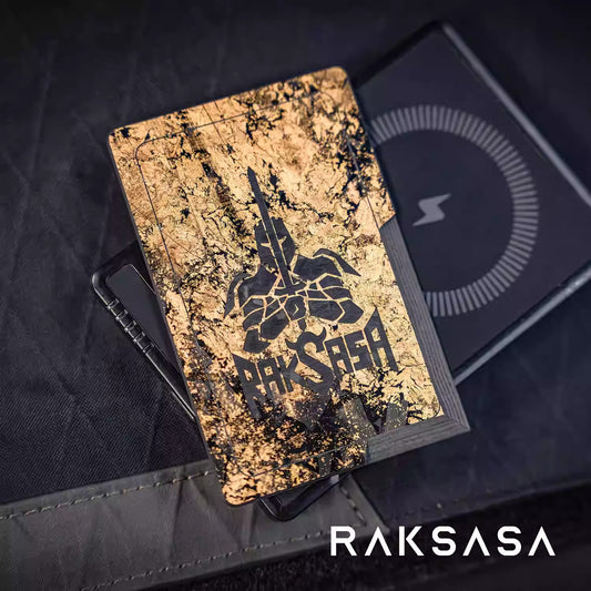 RAKSASA Carbon Fiber EDC Card Knife - Dual-Sided Gold and Silver