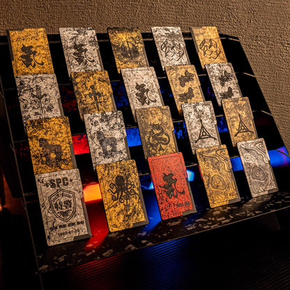 Extremely Premium LAB Gold Foil Forged Carbon Fiber Knife Card