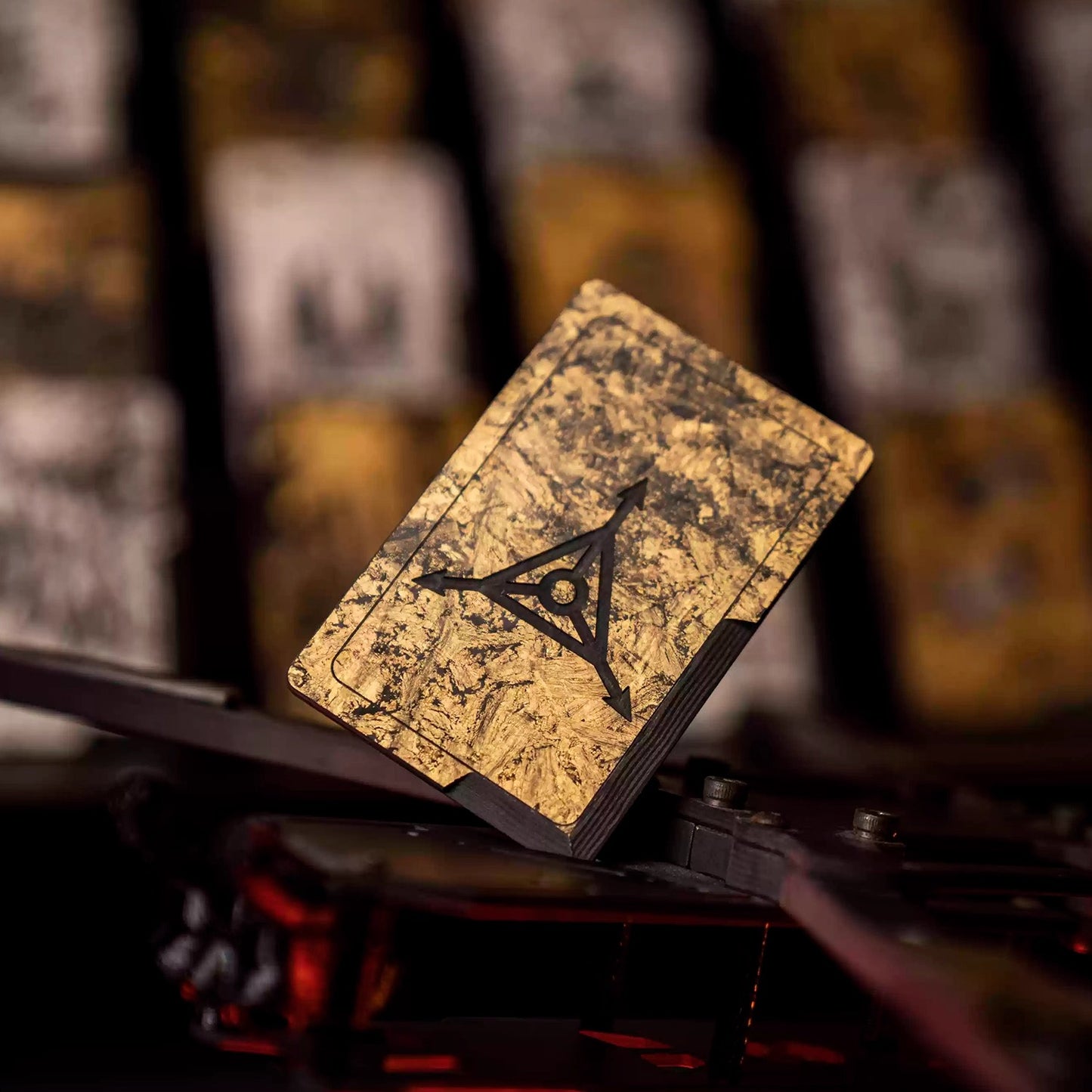 Extremely Premium LAB Gold Foil Forged Carbon Fiber Knife Card